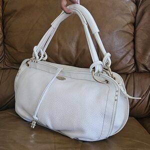 Celine Off-White Leather High-End Luxury Designer Handbag
